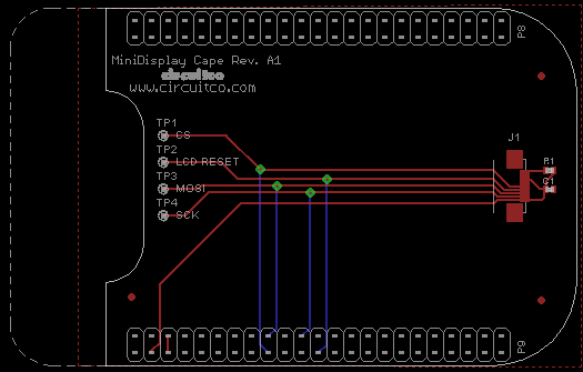 PCB for miniDisplay